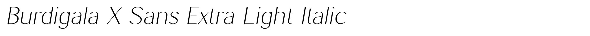 Burdigala X Sans Extra Light Italic image